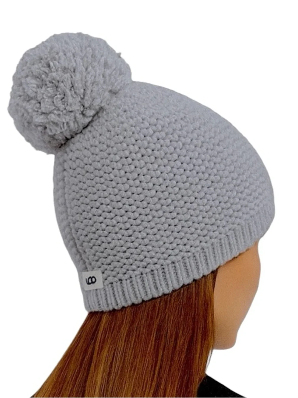 UGG Beanie Light Gray One Size Knit Pom Pom Hat NWT